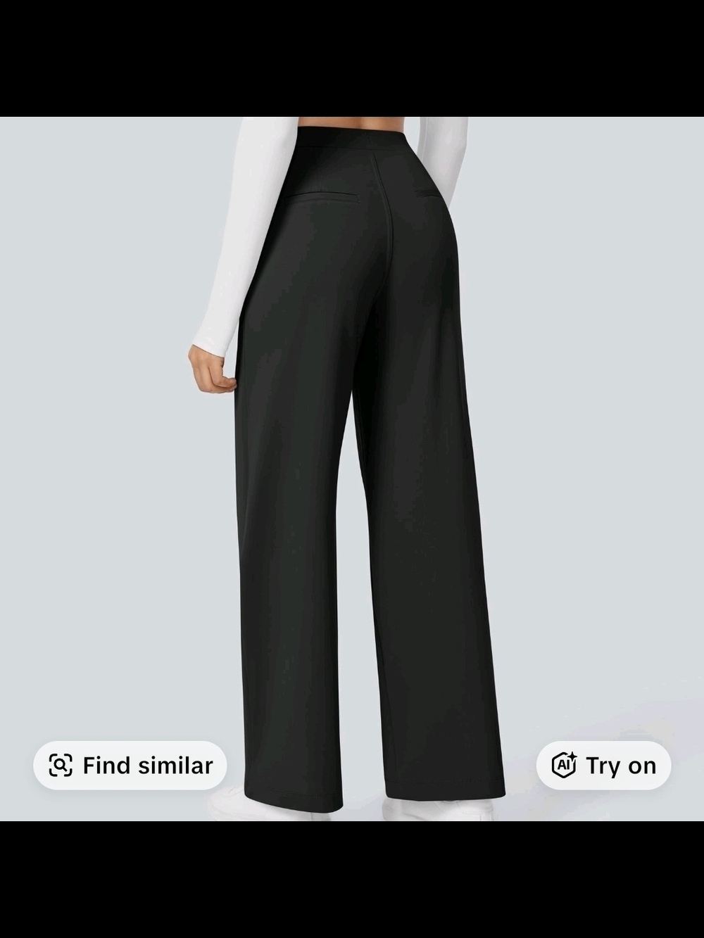 ULTRA TALL | Wide Leg High-Waist Pants - Black